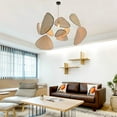 thumbnail image 3 of Fichiouy Bamboo Wicker Chandelier Pendant Light Rattan Lamp Hotel Rattan Hanging Lamp 40W, 3 of 7