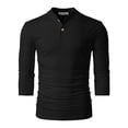 thumbnail image 2 of H2H Mens Casual Slim Fit 3/4 Sleeve Henley Jersey Shirts (CMTTS0205), 2 of 6