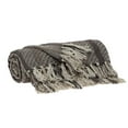 thumbnail image 3 of Parkland Collection Jax 67x52" Stripe Cotton Fabric Throw Blanket in Brown/Beige, 3 of 4