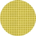 thumbnail image 1 of Ahgly Company Machine Washable Indoor Round Transitional Bold Yellow Area Rugs, 4' Round, 1 of 7
