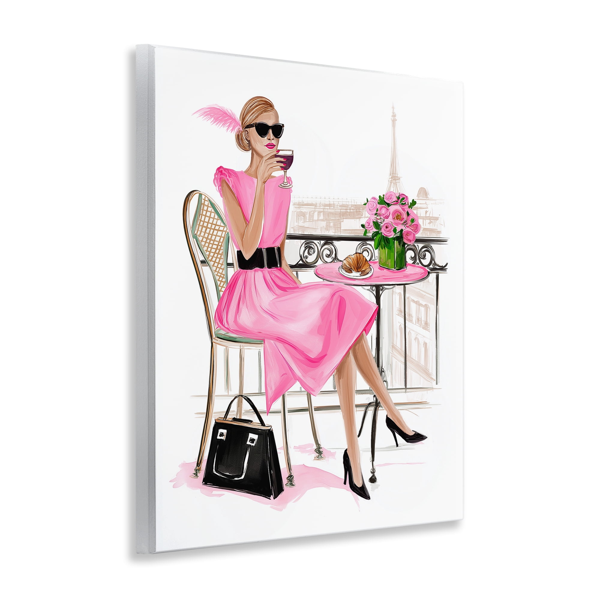 Stupell Industries Parisian Chic on Cafe Balcony Wall Plaque Art, design by Jess Stempel