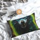 thumbnail image 5 of Fotbe Fluorescent Wolf Funda de Almohada Decorativa Estilo Occidental, Lujo en Algodón, Fundas para Almohadas King, Cojín Estampado para Decoración del Hogar-14"x20", 5 of 6