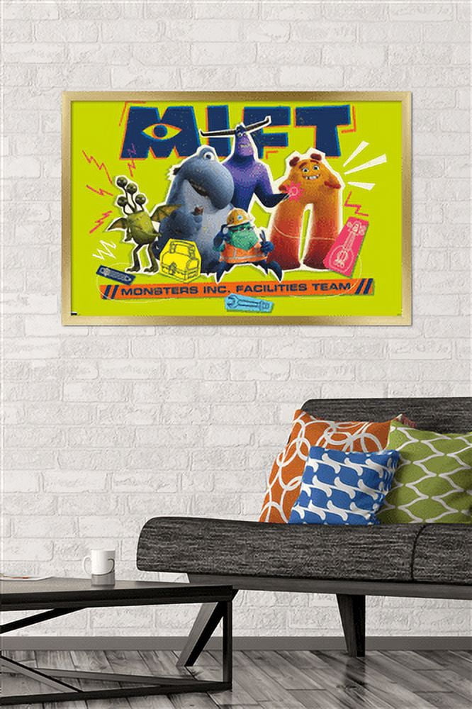 Disney Monsters at Work - Facilities Team Wall Poster, 22.375" x 34", Framed