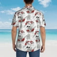 thumbnail image 4 of Balery Koi Fish Camisas hawaianas de manga corta para hombre, camisas playeras de corte holgado, camisas de vacaciones con botones,3X-Large, 4 of 7