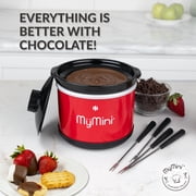 MyMini 20-Oz. Red Chocolate Fondue Dipping Pot and Slow Cooker, 40 Watts, Red