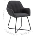 thumbnail image 3 of vidaXL Dining Chairs 4 pcs Black Fabric, 3 of 4