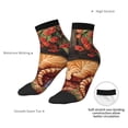 thumbnail image 6 of Naloa Sleeping Cat Flowers Ankle Socks for Women Non Slip Socks No Show Socks Classic Low Cut Casual Socks Casual Socks, 6 of 7
