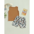 thumbnail image 4 of Coduop Baby Boys Summer Outfit Sets Sleeveless Vest and Sun Cactus Shorts Two-Piece Clothes Set, 4 of 7