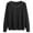 Black, variant on French Knit Cardigan Round Neck Versatile Sweater Coat Womens Elegant Outerwear for Casual Daily Wear Grey M
