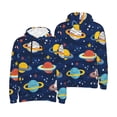 thumbnail image 6 of Bingfone Planets and Stars Men's Drawstring Hoodie Long Sleeve Pocket Sweatshirts-Small, 6 of 6