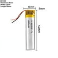 thumbnail image 2 of Pile Li-Ion 3,7 V 600 mAh 801350 Lithium Polymère Pile Rechargeable pour Casque Bluetooth Jouet GPS, 2 of 6