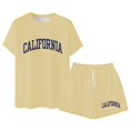 thumbnail image 5 of KKBOTIVE Men's 2pc Outfit Set Solid Color Round Neck Shorts Sleeve Tracksuit 2 Piece Summer Suits Adults, Beige Size: L, 5 of 6