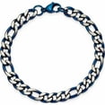 thumbnail image 3 of Stainless Steel Brushed And Polished Blue Ip-Plated 7.5mm 8.5In Bracelet (8.5 X 7.5) Made In China -Jewelry By Sweet Pea, 3 of 6