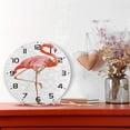 thumbnail image 6 of GZHJMY Funny Flamingo Wall Clock, 10" Silent Non Ticking Round Clock, Oil Painting Easy to Read Clock for Living Room Bedroom Bathroom Home Decor Holiday Gifts, 6 of 7