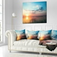 thumbnail image 2 of Designart Dramatic Sunset Cloudy Sky - Oversized Beach Throw Pillow - 18x18, 2 of 4