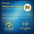 thumbnail image 3 of Singlemode Fiber Optic Cable, 6-Fiber OS 9/125 Micron, High-Speed Indoor Distribution, Plenum Rated, Yellow, 1000ft, 3 of 6