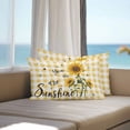 thumbnail image 4 of Outdoor Pillow Cover Sunflower Leaves Set of 2 Waterproof Throw Pillowcases Spring Floral Yellow Plaid Decorative Patio Furniture Pillows for Couch Garden Indoor & Outdoor Use, 4 of 9