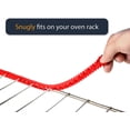 thumbnail image 5 of 3Pcs Silicone Oven Rack Shields - 14" Long Heat Resistant Oven Rack Protectors - Prevents Hand and Arm Burns from Oven Grills - Lab-Tested Food Grade Silicone Oven Rack Protective Cover - Red, 5 of 5