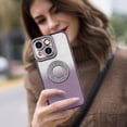 thumbnail image 5 of for iPhone 15 Plus Bling Case Women Girls Luxury Gradient Glitter Diamond Case Sparkle Rhinestone Camera Lens Protection Soft Silicone Shockproof Cover for iPhone 15 Plus 6.7 inch, Purple, 5 of 12