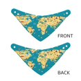 thumbnail image 6 of Goofa World Map With Landmarks Pattern Pet Scarf Bandana - Adjustable and Comfortable,Dog Scarf Bib Kerchief Breedfor Dogs and Cats-Large, 6 of 8