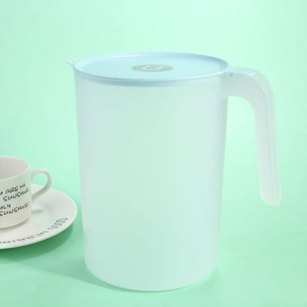 HOOWIFFY Juice Pitcher With Lid Beverage Kettle Plastic 1Pcs 2000ml Blue