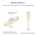 thumbnail image 6 of Rosec Jewels Princess Cut Lab Diamond Pre Engagement Ring - Infinity Promise Ring - EF-VS Grade, 18K Yellow Gold, US 8.00, 6 of 7