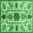 thumbnail image 1 of Ahgly Company Indoor Square Oriental Emerald Green Modern Area Rugs, 5' Square, 1 of 4