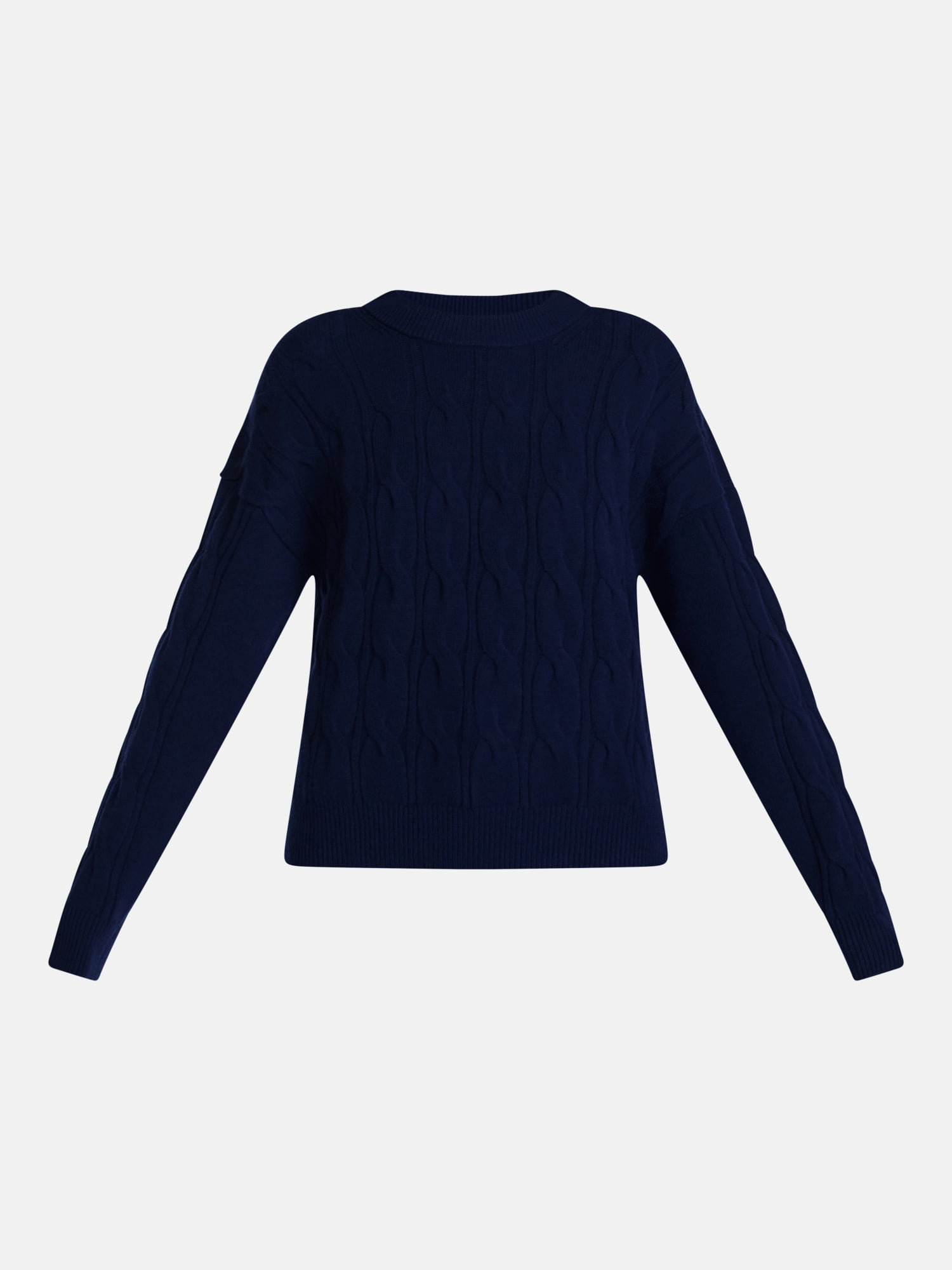 Scenario Women's Crewneck Cable Knit Mid-weight Sweater, Sizes XS-XXXL