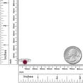 thumbnail image 6 of Gem Stone King 10K White Gold Red Created Ruby Solitaire Engagement Ring for Women | 1.00 Cttw | Round 6MM | Gemstone July Birthstone | Size 5, 6 of 6