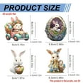 thumbnail image 3 of Easter Bunny 2D Flat Pendant Adorable Bag Charm for Backpacks and Keys Cute Festive Hanging Ornament Holiday Gift for Kids Adults, 3 of 9