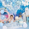 thumbnail image 5 of MMTX Frozen Theme Snow White Birthday Party Decoration Supplies, Blue White Ice Snow Balloon Garland Arch Kit with Snowflake Foil Balloon for Girl 1st Birthday Baby Shower Princess Party, 5 of 6