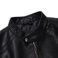 thumbnail image 5 of 2024 Mens Pu Leather Jacket Motorcycle Biker Men‘s Jackets Autumn Winter Warm Black Outdoor Outwear Coats Plus Szie 5Xl, 5 of 7