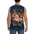 thumbnail image 4 of Balery Summer Birds and Flowers Men's Sleeveless Muscle Shirts Workout Tank Top, Moisture Wicking, Odor Protection-Medium, 4 of 8