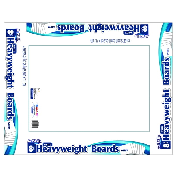 ArtSkills 22" x 28" Heavyweight White Poster Boards, for Crafts and
