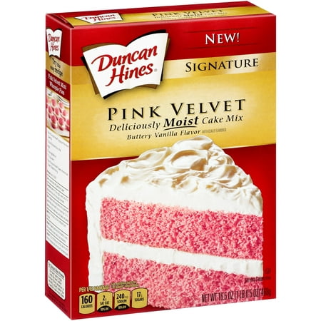UPC 644209412402 product image for Duncan HinesÂ® Signature Pink Velvet Buttery Vanilla Flavor Cake Mix 16.5 oz | upcitemdb.com