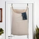 thumbnail image 5 of GORISEN Colector de Ropa sucia, Cesto para la Ropa sucia, Bolsa para Colgar en la Puerta con Ganchos (Beige, 65 litros), 5 of 5