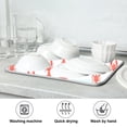 thumbnail image 7 of Yayeee Dish Drying Mat for Kitchen Counter 16"x18" Microfiber Absorbent Pad, Blue Stripes Lobster Pattern, 7 of 7