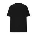 thumbnail image 5 of DeHolifer Women's T-Shirts Plus Size V-Neck Short Sleeve Loose Solid Color T-Shirt Tunic Summer Blouse Shirt Black L, 5 of 6