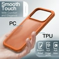 thumbnail image 3 of JETech Matte Case for iPhone 17 Pro 6.3-Inch, Shockproof Military Grade Drop Protection, Frosted Translucent Back Minimalist Phone Cover (Orange), 3 of 6
