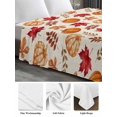 thumbnail image 6 of Full Flat Sheet Only Fall Harvest Pumpkin Retro Soft Microfiber Cooling Bedding Sheets Thanksgiving Maple Leaves Flat Bed Sheet for Hotel,Home Decor, 6 of 7