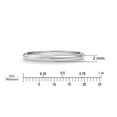 thumbnail image 6 of Women's 14K White Gold 2mm Traditional Plain Wedding Band  (Available Ring Sizes 4-8 1/2) Size 6.5, 6 of 6