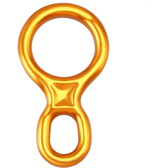 40KN Rescue Figure 8 Descender Belay Rappel Equipment Belay Rock Climbing Rigging Plate 7075 Aluminum Alloy for Climbing Belaying Rappelling Device