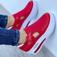 thumbnail image 2 of Zapatillas rojas, zapatos de mujer, zapatos de tenis para mujer, zapatos de lona, zapatos casuales para mujer, zapatos deportivos para mujer, zapatillas de plataforma, zapatos calados Tan Jianjun unisex, 2 of 2