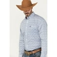 thumbnail image 2 of Wrangler Men's George Strait By Paisley Print Long Sleeve Button-Down Western Blue Large, 2 of 4