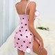 thumbnail image 3 of Gibobby Lencería mujer erótica Lencería para mujer, enterizo de peluche con entrepierna a presión(Rosa, XG), 3 of 5