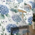 thumbnail image 5 of Blue Spring Floral Semi Sheer Curtains 84 Inch Length 2 Panels Set, Watercolor Botanical Elegant Sheer Kitchen Curtain Privacy Voile Window Curtain for Living Room Bedroom Rod Pocket Drapes, 5 of 7
