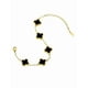 thumbnail image 4 of 2 Pulsera XtellarTrébol Cuatro Acero Inoxidable Regalo Novia Mujer Color Negro con Blanco, 4 of 6