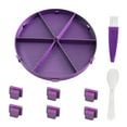 thumbnail image 4 of Bandeja para clasificar cuentas con diamantes, fácil de usar, versátil, con cuchara y pincel, clasificador de diamantes de imitación para pasatiempos, negro y violeta, 4 of 7