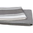 thumbnail image 3 of AMOUR INFINI Kitchen Towels 2 Stripe + 2 Waffle Super Soft and Absorbent Kitchen Towels Perfect for Kitchen Cleaning and Drying Dishes Pack of 4 Washable Tea Towels (28x20 Inch - L.Grey), 3 of 6