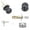 Black, variant on Elegant Door Knobs with Square Rosettes Privacy Lock Portable Accessory for Bedroom and Bathroom Daily Casual Use